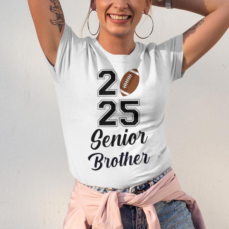 Senior Football Brother Class Of 2025 Graduation Graduate Unisex Jersey T-Shirt