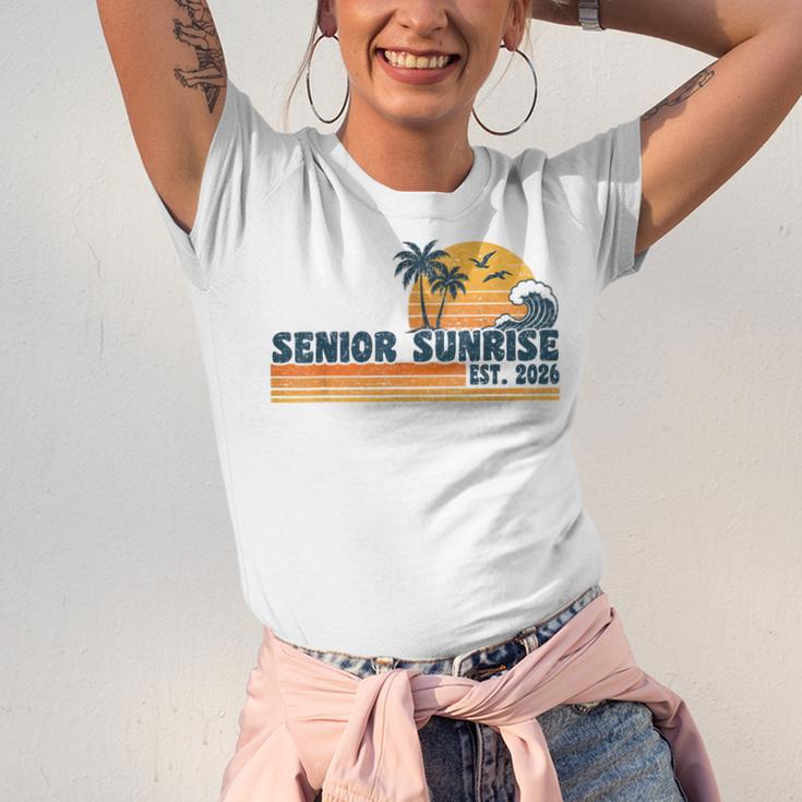 Senior Sunrise 2026 Graduation Cool Retro High School Unisex Jersey T-Shirt