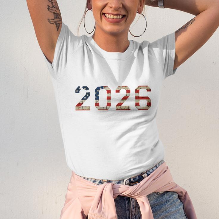 Senior Year 2026 American Flag USA Graduation Class Of 2026 Unisex Jersey T-Shirt
