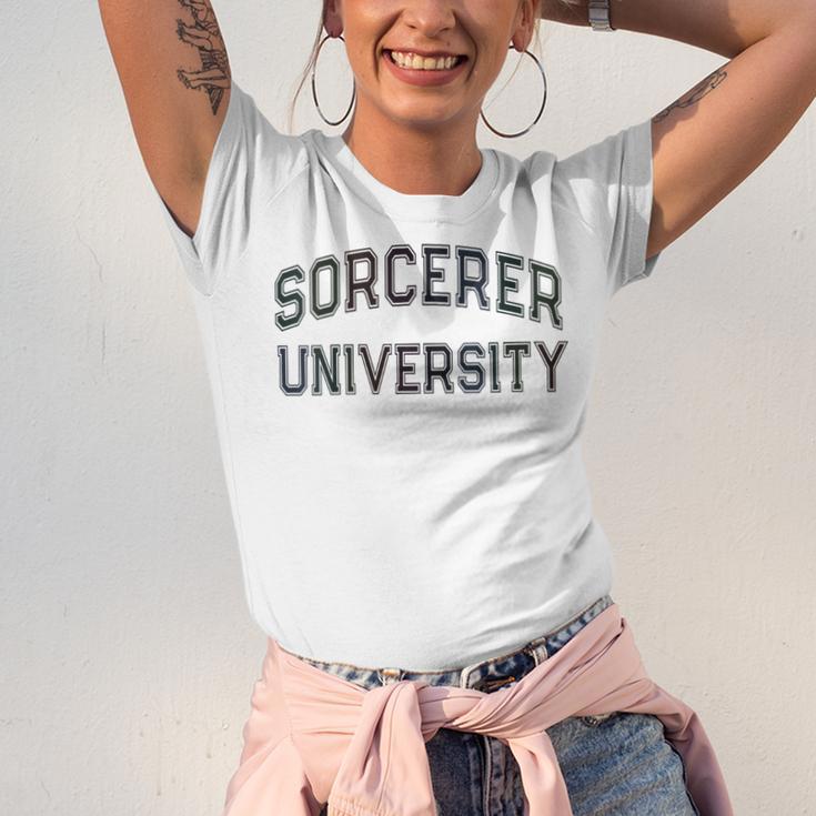 Silly Anti Social SORCERER UNIVERSITY Introvert Stay Away Unisex Jersey T-Shirt