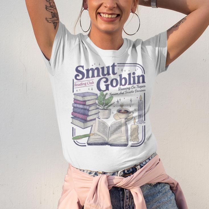 Smut Goblin Reading Club Book Lover Dark Academia Unisex Jersey T-Shirt