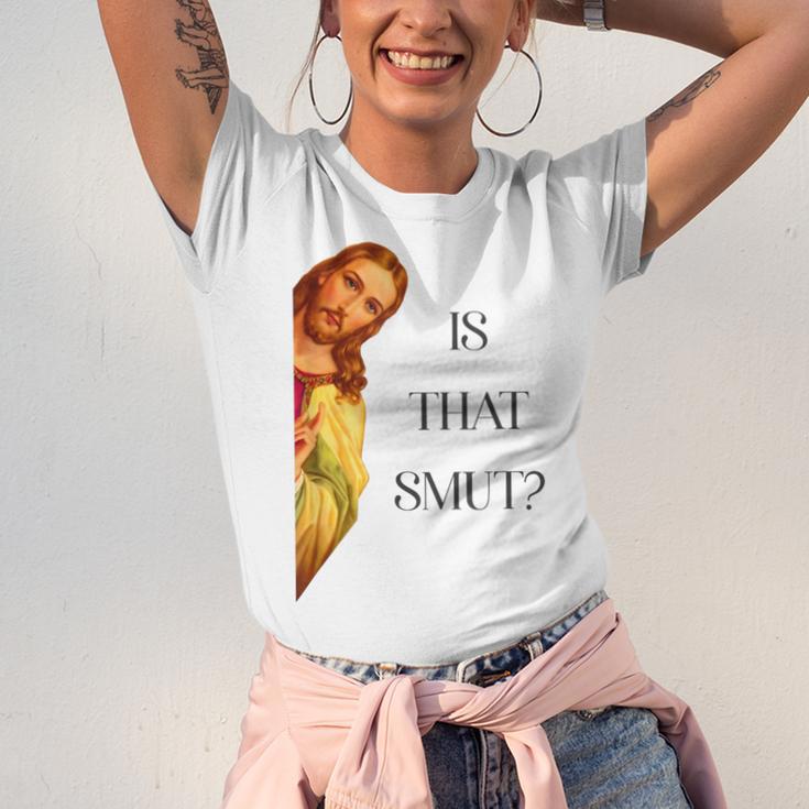 Is That Smut Jesus Book Spicy Smutty Books Unisex Jersey T-Shirt Is That Smut Jesus Book Spicy Smutty Books Unisex Jersey T-Shirt