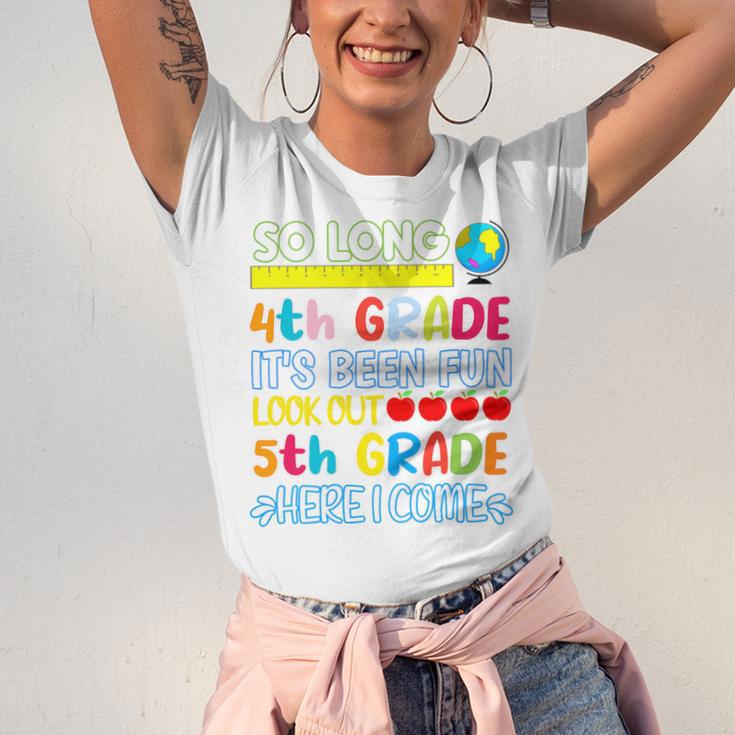 So Long 4th Grade Here I Come Graduation 5th Grade Kids Tee Premium Unisex Jersey T-Shirt