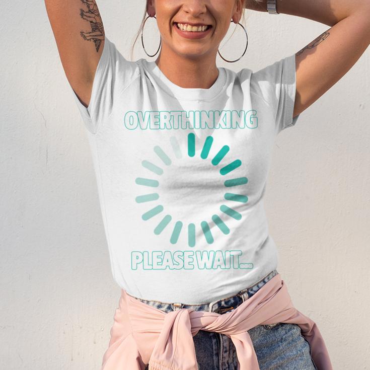 Social Introvert's Overthinking Please Wait Awkward Humor Unisex Jersey T-Shirt Social Introvert's Overthinking Please Wait Awkward Humor Unisex Jersey T-Shirt