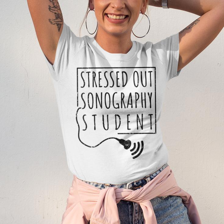 Stressed Sonography Student Ultrasound Tech Graduation Unisex Jersey T-Shirt