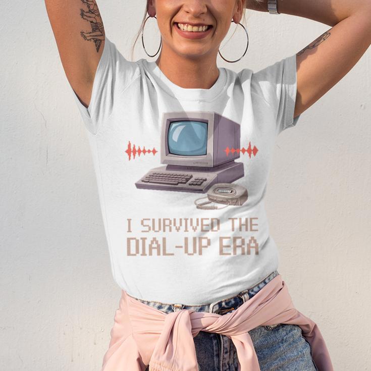I Survived The Dial-Up Era Retro 90s Nostalgia Premium Tri-Blend Unisex Jersey T-Shirt