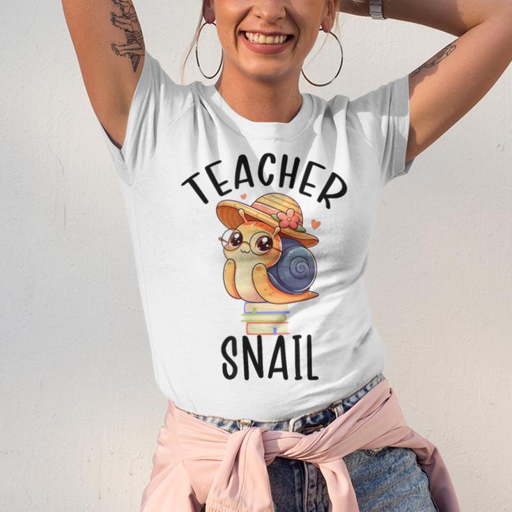 Teacher Snail With Glasses On Books Cute Pre-K Kindergarten Unisex Jersey T-Shirt Teacher Snail With Glasses On Books Cute Pre-K Kindergarten Unisex Jersey T-Shirt