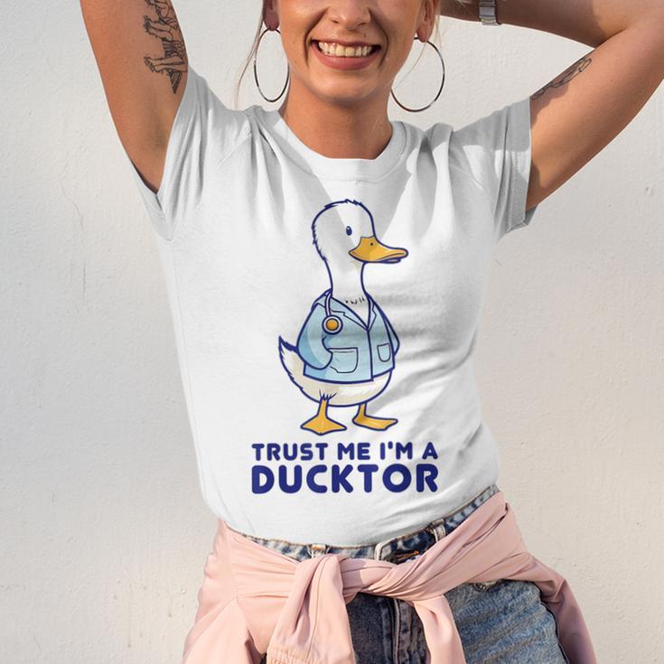 Trust Me I'm a Ducktor Doctor Sayings Graduation Unisex Jersey T-Shirt