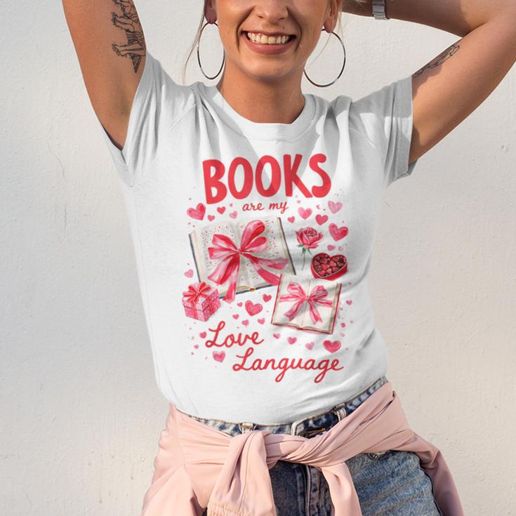 Valentines Book Lover Romance Books Are My Love Language Unisex Jersey T-Shirt Valentines Book Lover Romance Books Are My Love Language Unisex Jersey T-Shirt