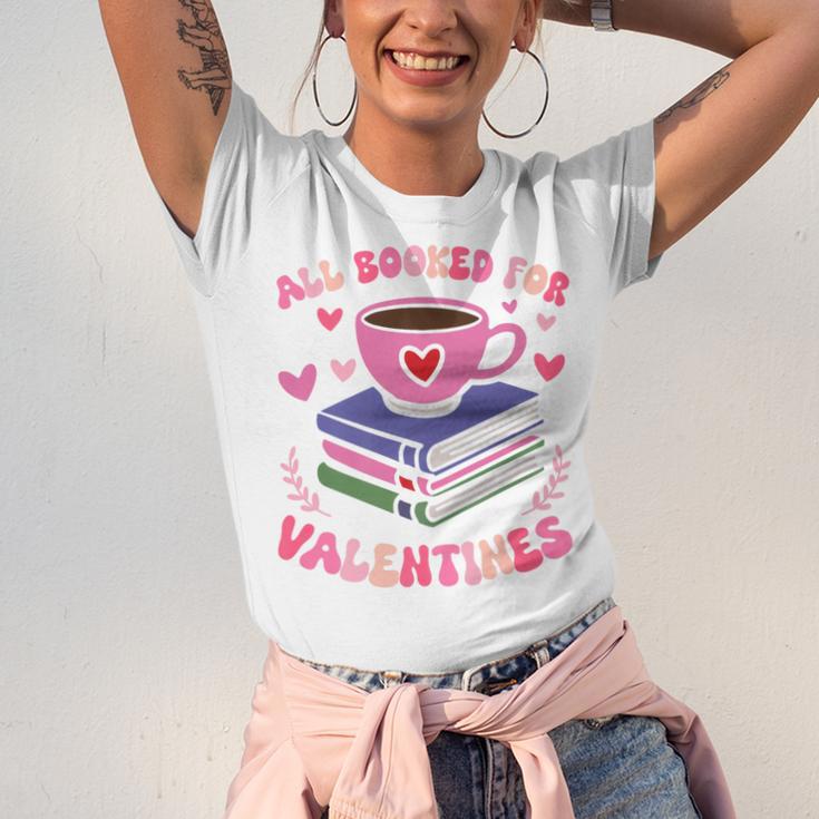 Valentines All Booked For Valentines Book Lovers Teacher Kid Premium Unisex Jersey T-Shirt
