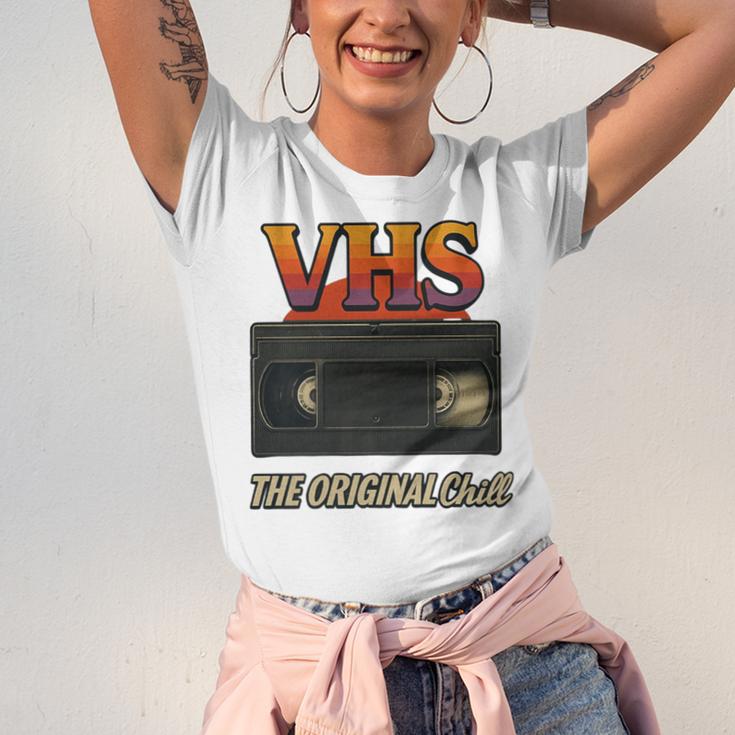 VHS Tape Nostalgia Old School Technology Humor Premium Unisex Jersey T-Shirt
