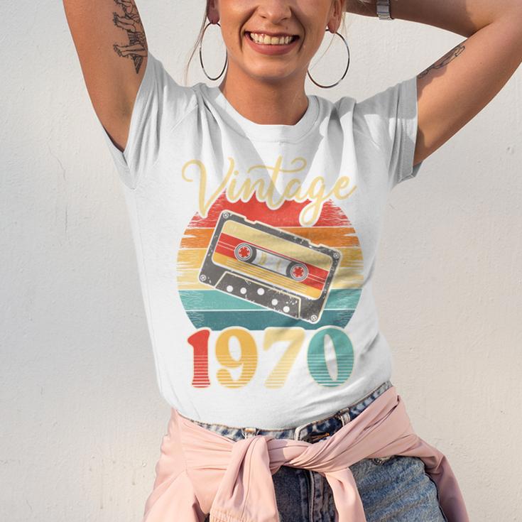 Vintage 1970 Retro Cassette Tape 70s Born Nostalgia Birthday Unisex Jersey T-Shirt
