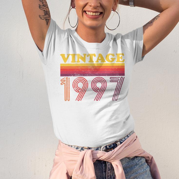 Vintage 1997 Retro Style 90's Born Nostalgia Vibes Birthday Premium Tri-Blend Unisex Jersey T-Shirt