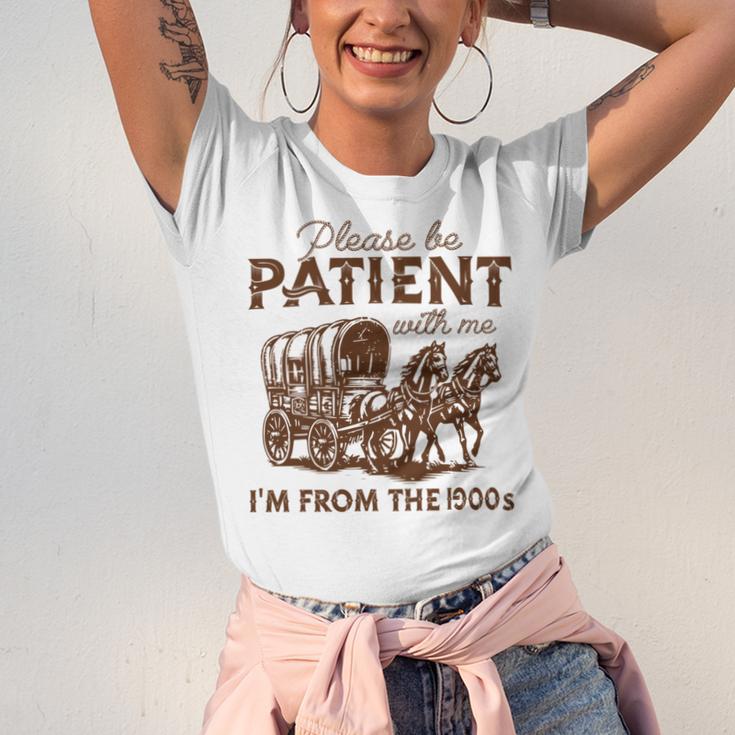 Vintage Please Be Patient With Me I'm From The 1900s Western Unisex Jersey T-Shirt