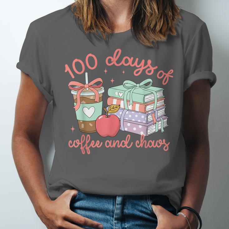 100 Days Of Coffee And Chaos Coquette Bow Book Apple Unisex Jersey T-Shirt 100 Days Of Coffee And Chaos Coquette Bow Book Apple Unisex Jersey T-Shirt