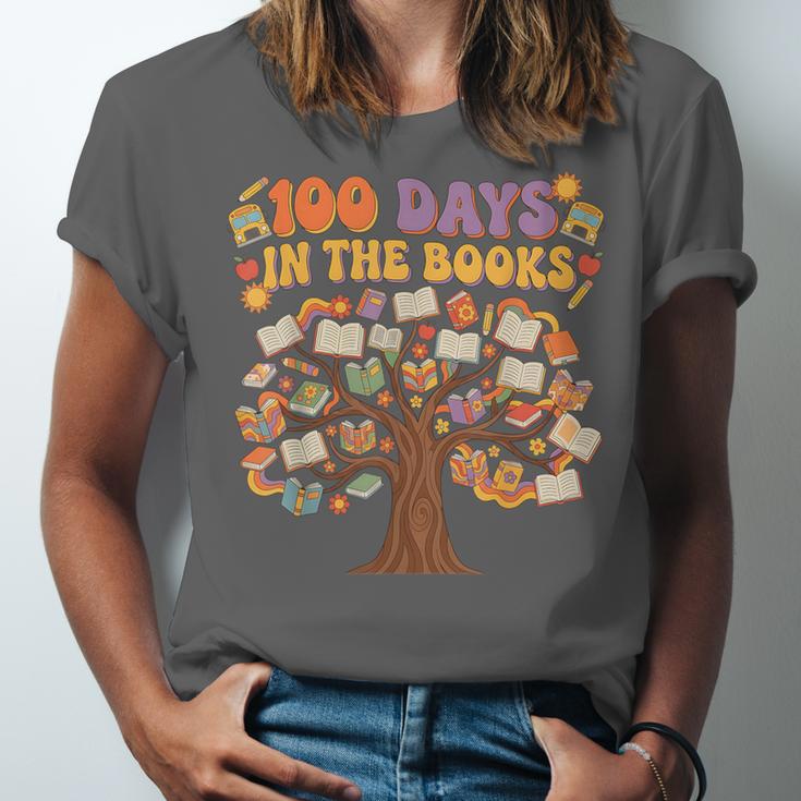 100 Days Of School 100 Days In The Books Librarian Read Unisex Jersey T-Shirt