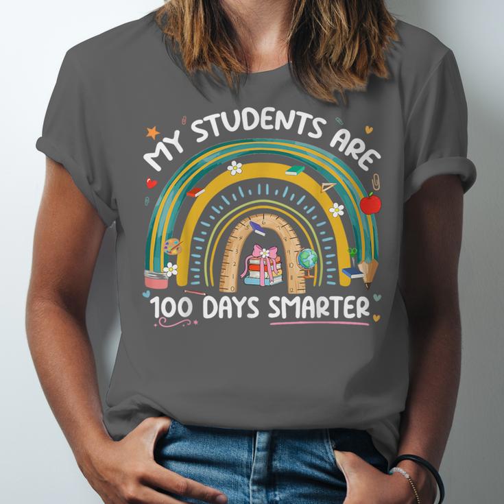 100th Day Of School Teachers Students Women Floral Books Unisex Jersey T-Shirt