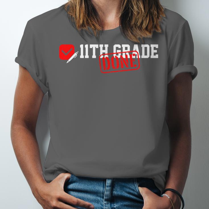11th Grade Done Last Day Of Schoo 11th Grade Graduation Unisex Jersey T-Shirt