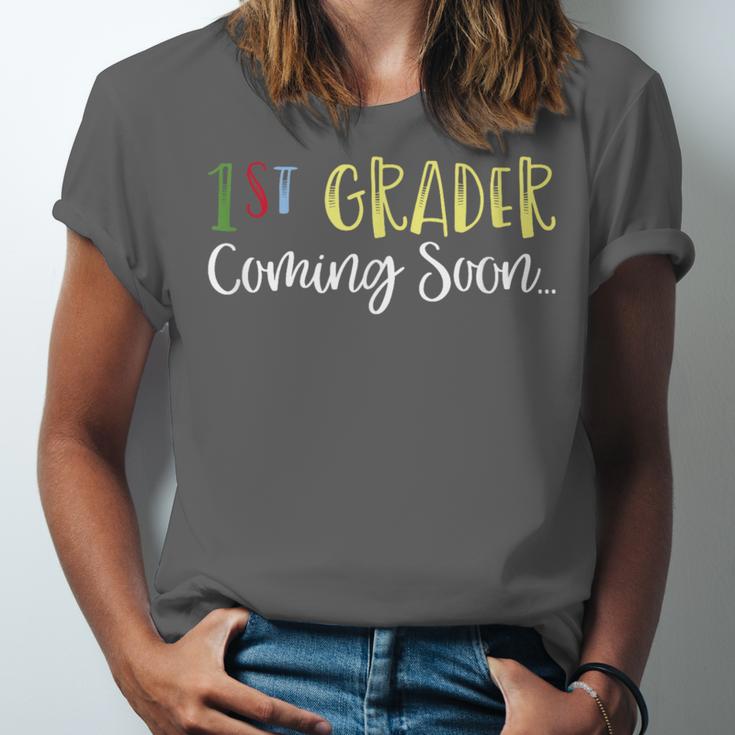 1st Grader Coming Soon Kindergarten Graduation Unisex Jersey T-Shirt