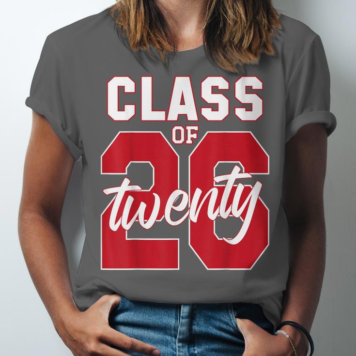 2 Sided Class Of 2026 Senior 2026 Graduation Unisex Jersey T-Shirt