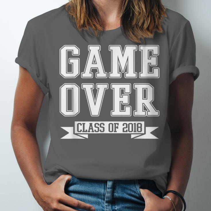 2018 Game Over College High School Graduation Senior Shirt Unisex Jersey T-Shirt