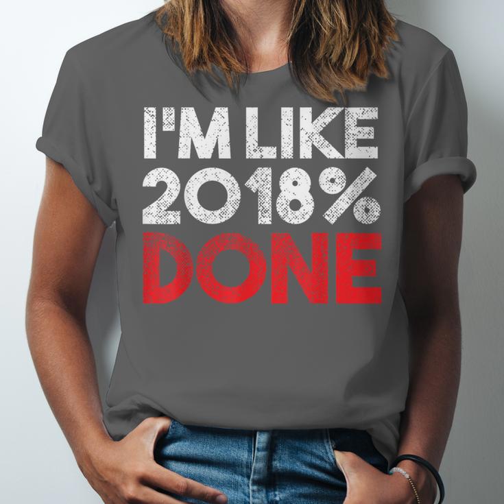 2018 Percent Done Senior Graduation Shirt Unisex Jersey T-Shirt