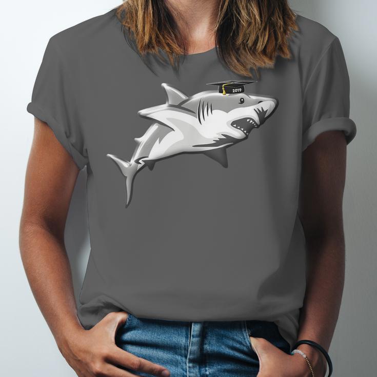 2019 Graduation SharkShirt High School College Grad Unisex Jersey T-Shirt