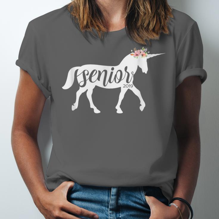 2019 Senior Unicorn Shirt Graduation High School College Unisex Jersey T-Shirt