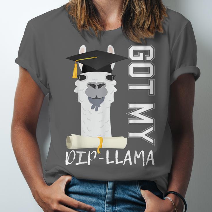 2022 Graduate Graduation For Him Her Got My Dip-Llama Unisex Jersey T-Shirt
