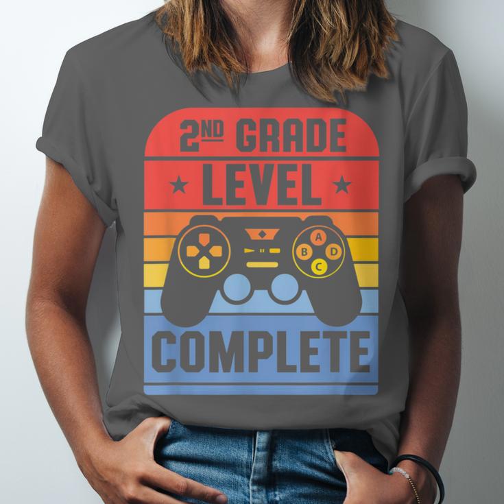 2nd Grade Level Complete Graduation Student Video Gamer Unisex Jersey T-Shirt