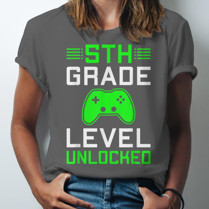 5th Grade Level Unlocked Back To School Gamer Graduation Unisex Jersey T-Shirt