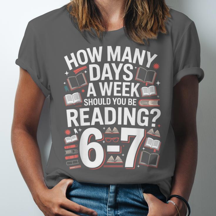 67 For Reading With Books Unisex Jersey T-Shirt