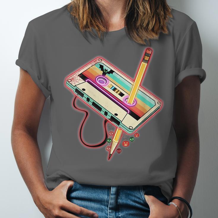 80s 90s Retro Halloween's Party Costume Nostalgia Cassette Unisex Jersey T-Shirt