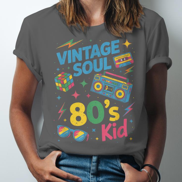 80’s Kid Nostalgia Retro Music Lover Retro 1980s Throwback Unisex Jersey T-Shirt