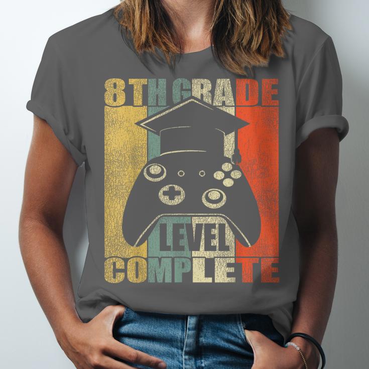 8th Grade Level Complete Gamer Class Of 2024 Graduation Unisex Jersey T-Shirt