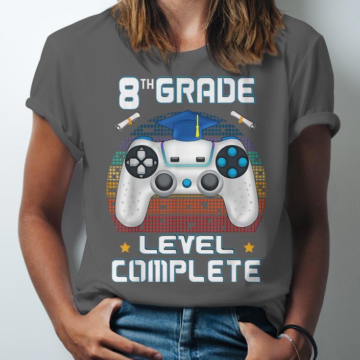8th Grade Level Complete Graduation Class 2023 Gamer Boys Unisex Jersey T-Shirt