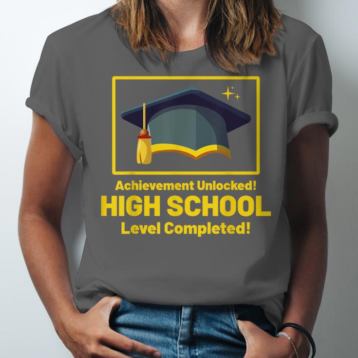 Achievement Unlocked High School Graduation Gamer Unisex Jersey T-Shirt