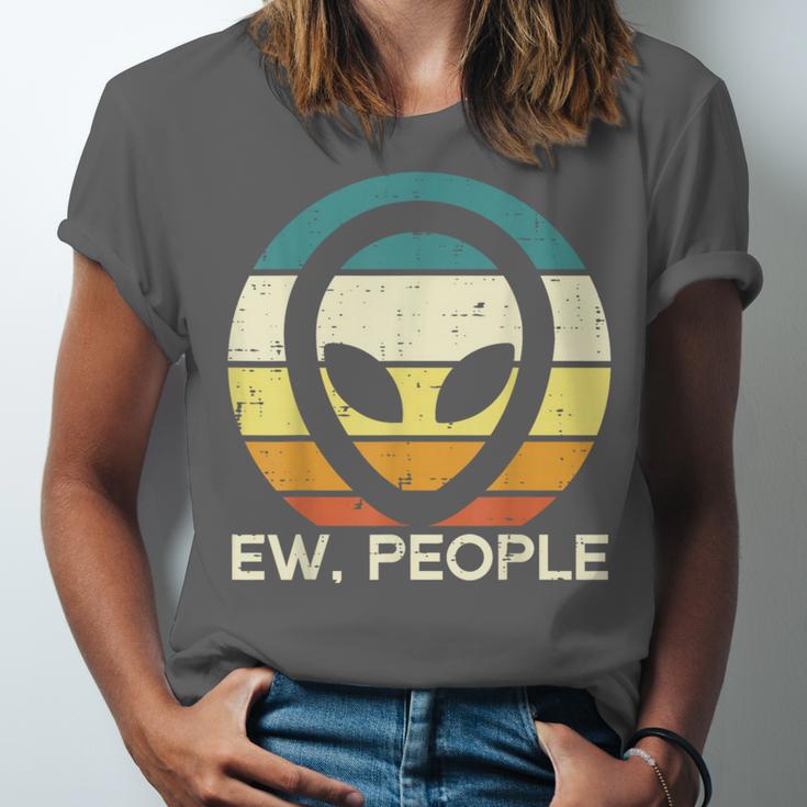 Alien Face Ew People Ufo Introvert Men Women Kids Teen Unisex Jersey T-Shirt