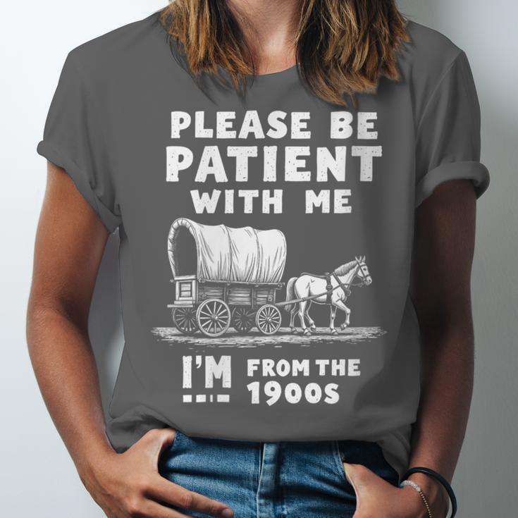 Amusing Wagon Pace Please Be Patient I'm From The 1900s Unisex Jersey T-Shirt