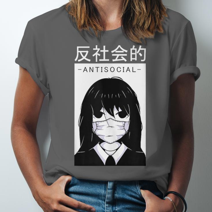 Anime Antisocial Introvert I Hate People Anti Social EMD Unisex Jersey T-Shirt