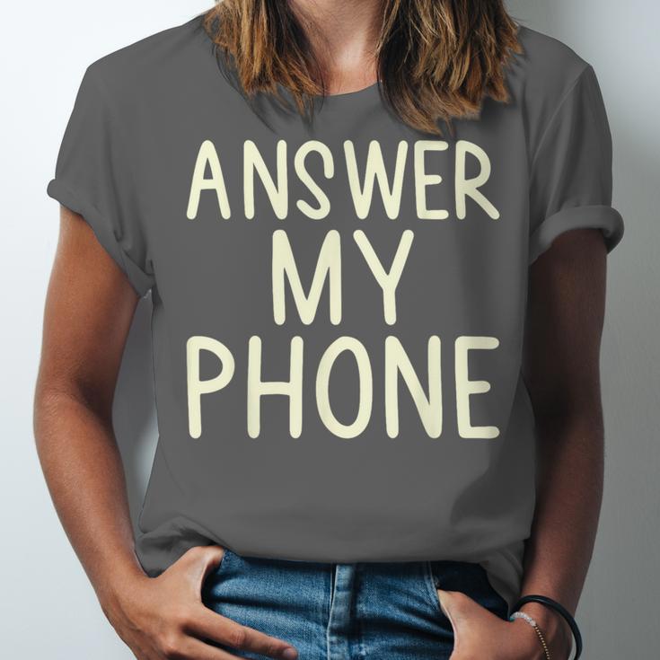 Answer My Phone I Introvert Unisex Jersey T-Shirt