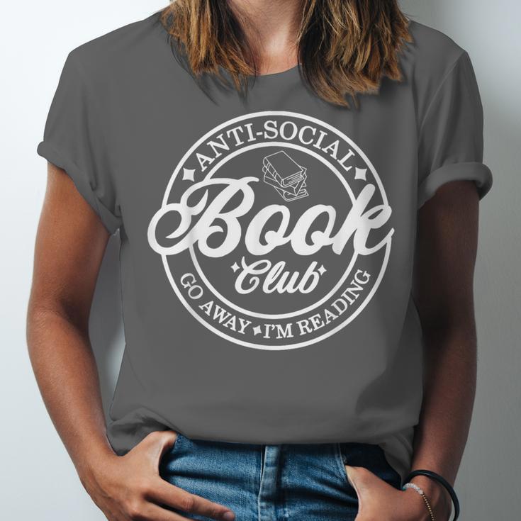 Anti Social Book Club Go Away I'm Reading Bookworm Unisex Jersey T-Shirt