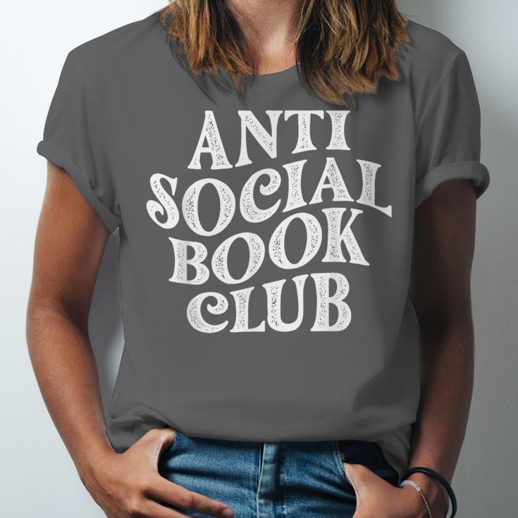 Anti Social Book Club Book Lover Reading Bookworm Reader Unisex Jersey T-Shirt