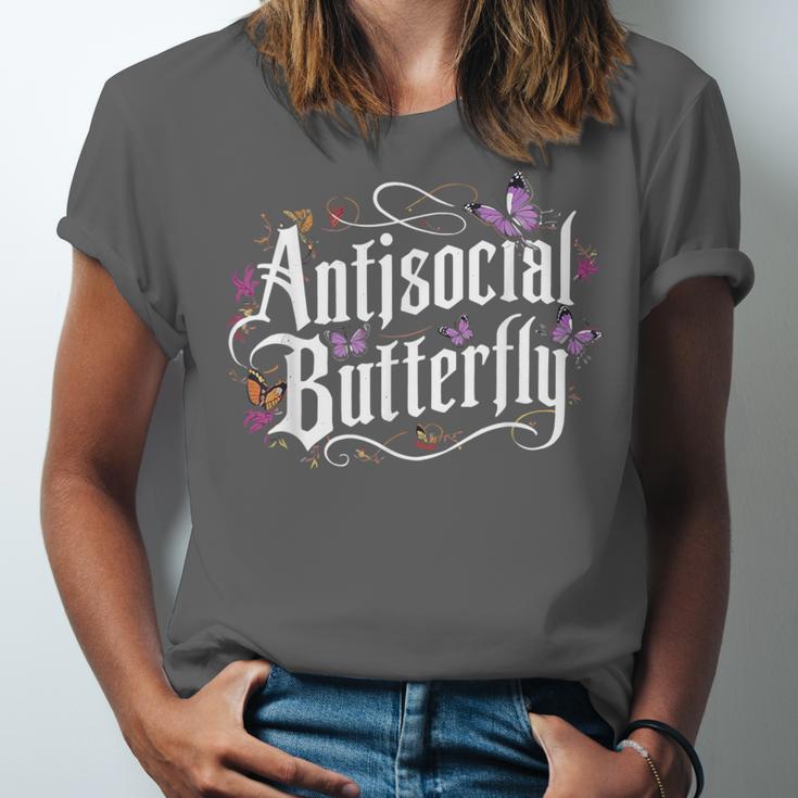 ANTISOCIAL BUTTERFLY Introvert Unisex Jersey T-Shirt