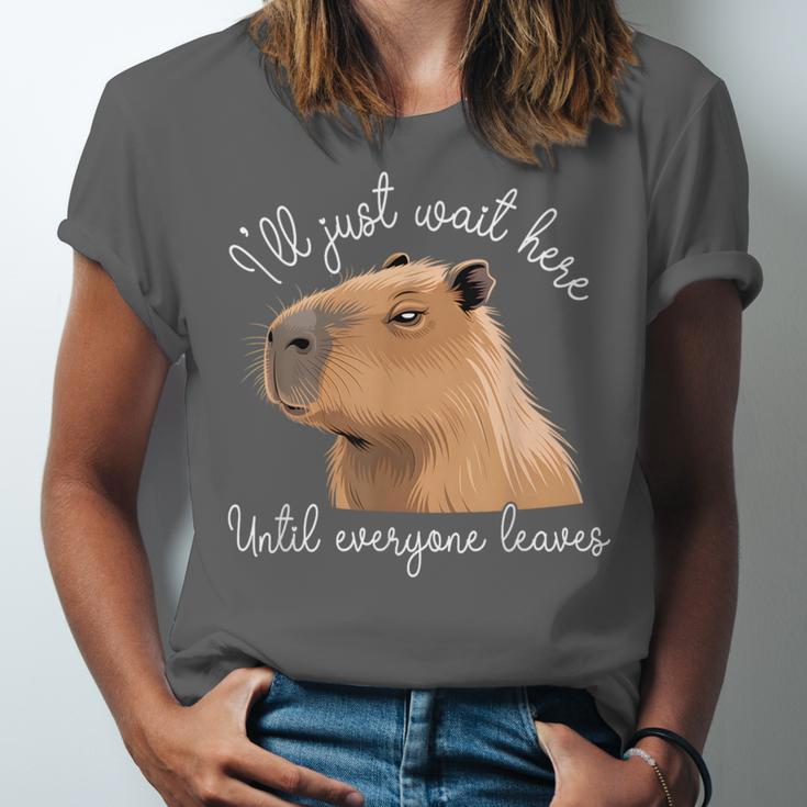 Antisocial Introvert Capybara Sarcastic Humor Unisex Jersey T-Shirt Antisocial Introvert Capybara Sarcastic Humor Unisex Jersey T-Shirt