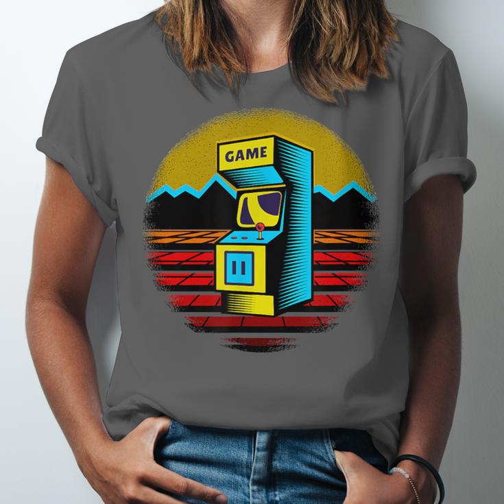 Arcade Game Machine Nostalgia Retro Gamer 80s 90s Unisex Jersey T-Shirt