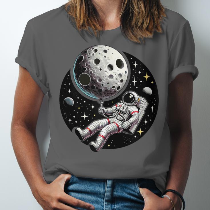 Astronaut Aesthetic Holding Moon Balloon Planets Introvert Unisex Jersey T-Shirt Astronaut Aesthetic Holding Moon Balloon Planets Introvert Unisex Jersey T-Shirt