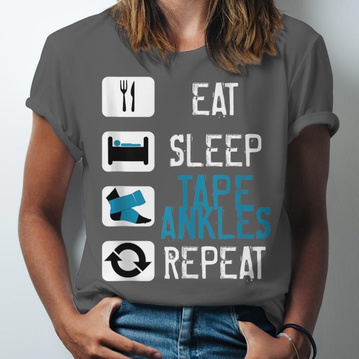 Athletic Trainer Eat Sleep Tape Ankles Graduation Unisex Jersey T-Shirt