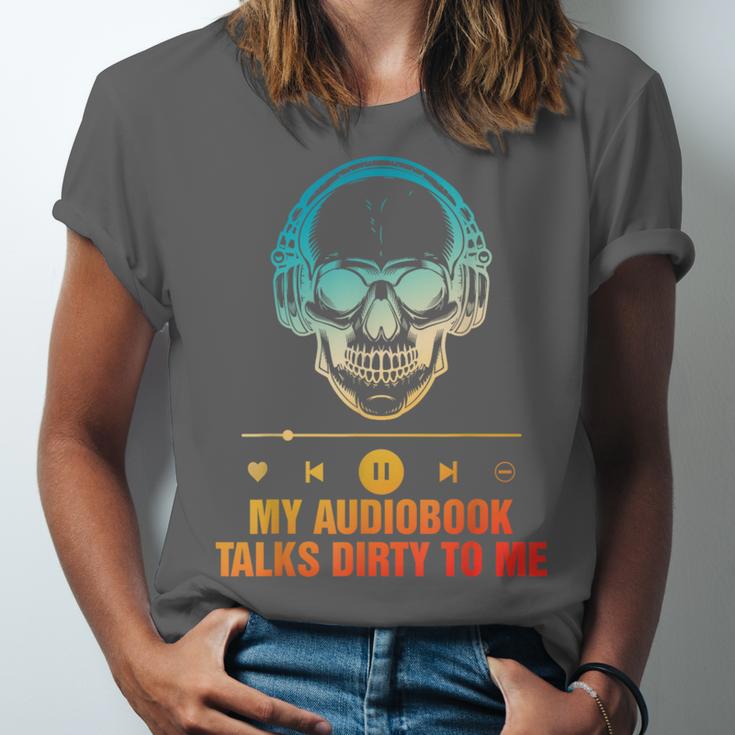Audiobook Reader Smut Book My Audiobooks Talks Dirty To Me Unisex Jersey T-Shirt Audiobook Reader Smut Book My Audiobooks Talks Dirty To Me Unisex Jersey T-Shirt