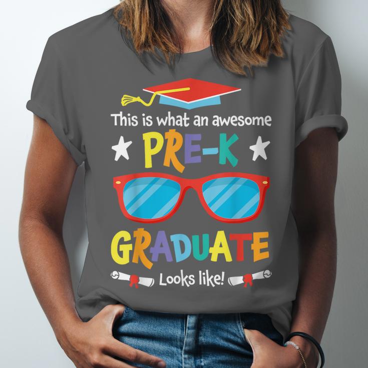 What An Awesome Pre-K Graduate Looks Like 2025 Graduation Unisex Jersey T-Shirt